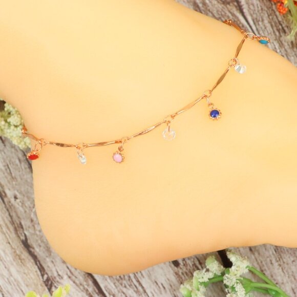 "Dainty Anklet for Women – Elegant Everyday Jewelry & Perfect Gift | MLCRC1280 - Picture 4 of 10